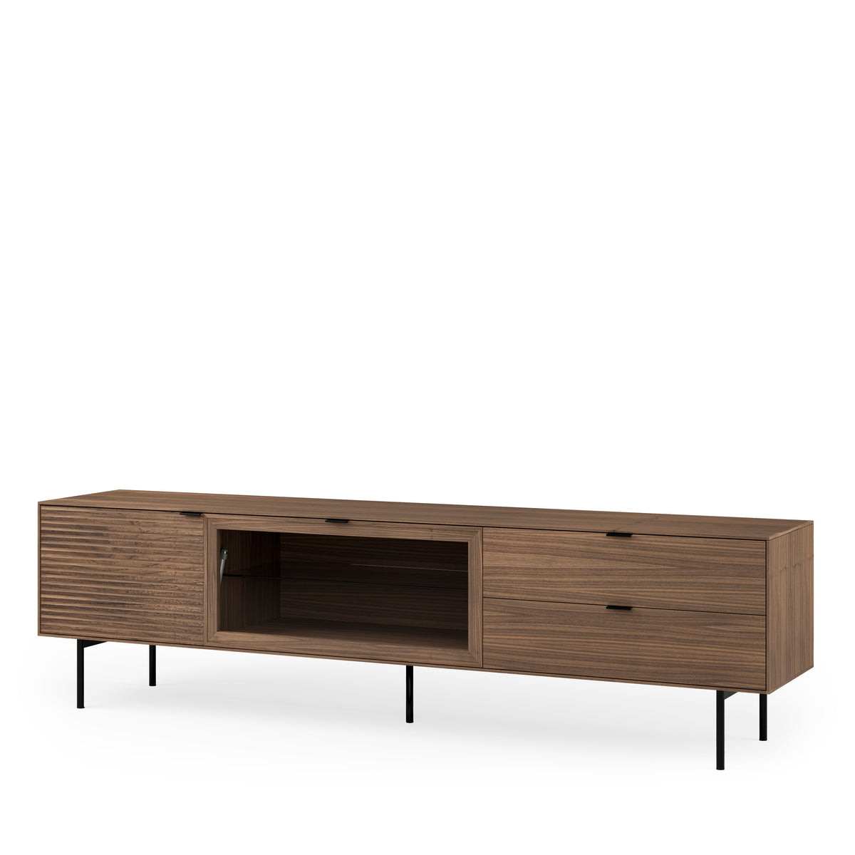 Mueble TV Tulsa Nogal metal 3