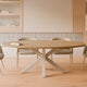 Mesa fija Sandy Ovalada roble / beige en ambiente
