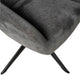 Fauteuil Bolonia Gris foncé, en tissu pour le salon, détail de la finition