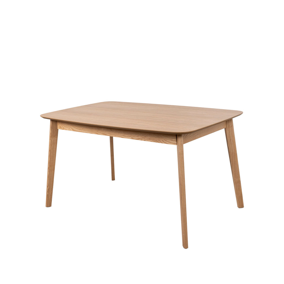 Table à manger extensible Kenna chêne, table à manger extensible en chêne et MDF, 140 × 90.5 × 75 cm