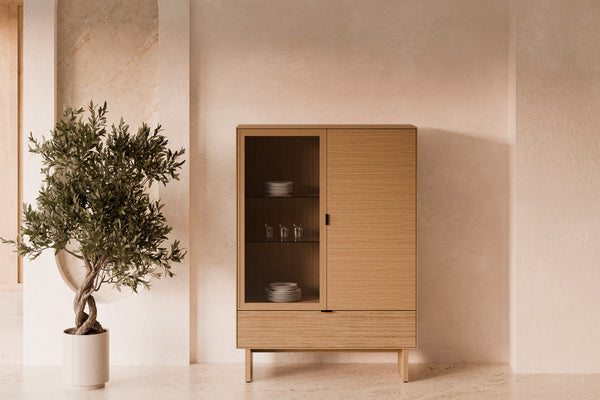 Vitrina baja Tulsa Roble madera — vista principal