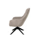 Fauteuil Bolonia Gris clair, en tissu pour le salon, vue en studio 2