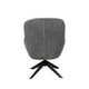 Fauteuil Bolonia Gris foncé, en tissu pour le salon, vue en studio 4