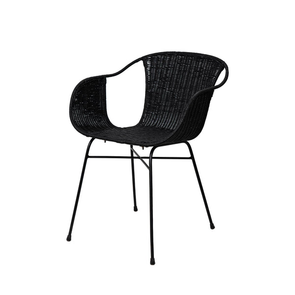 Silla Allegra negro, silla de comedor, 56.5 × 60 × 75.5 cm