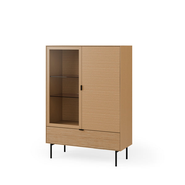 Vitrina baja Tulsa Roble metal — vista principal