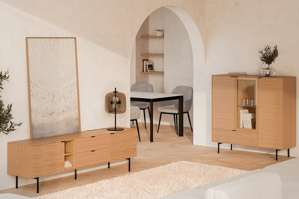 Mueble TV Tulsa Roble metal 2 — vista principal