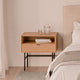 Mesita alta Tulsa Roble metal 3 en ambiente