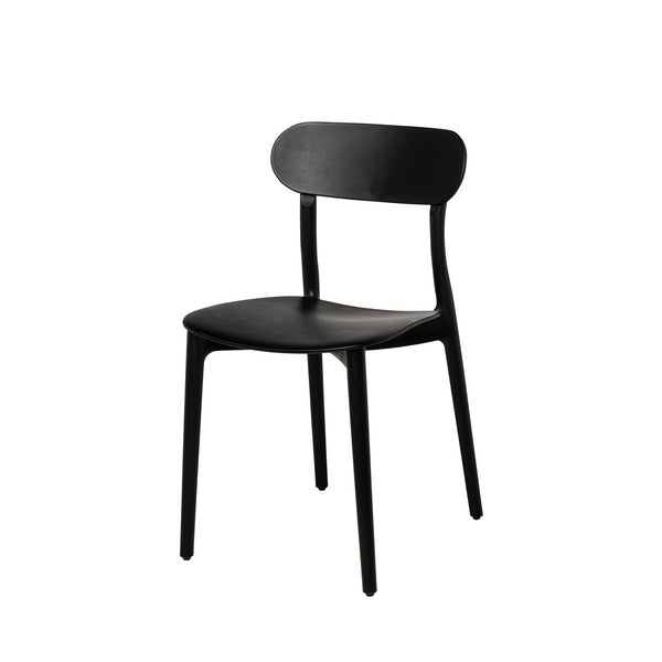 Silla Greta negro, silla de comedor, 43 × 51.5 × 78.5 cm