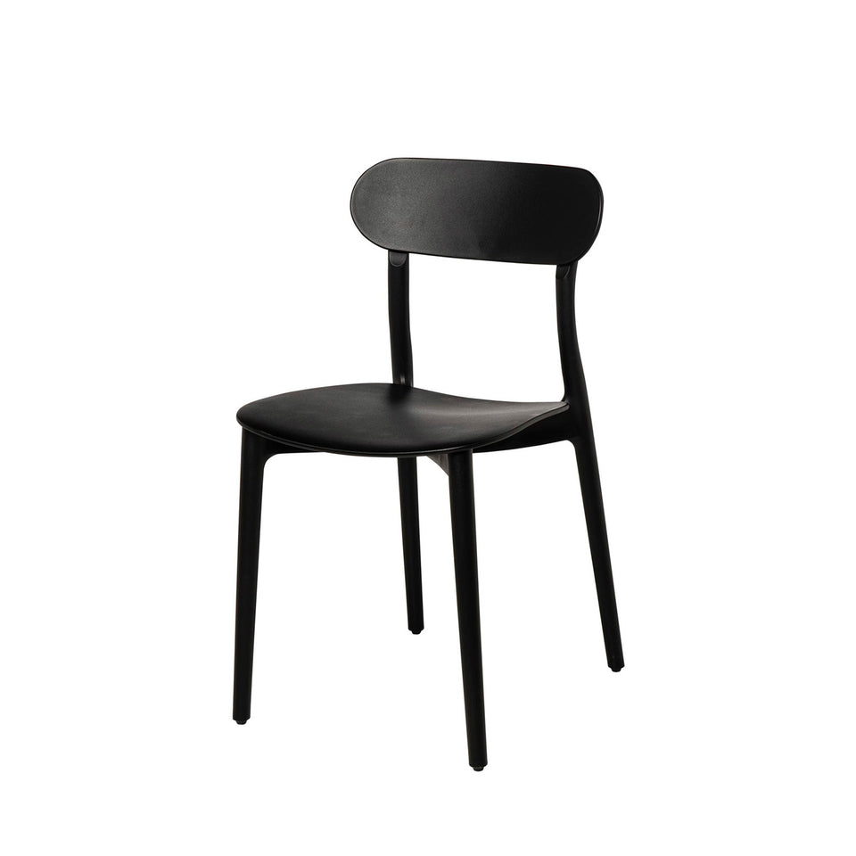 Silla Greta negro, silla de comedor, 43 × 51.5 × 78.5 cm