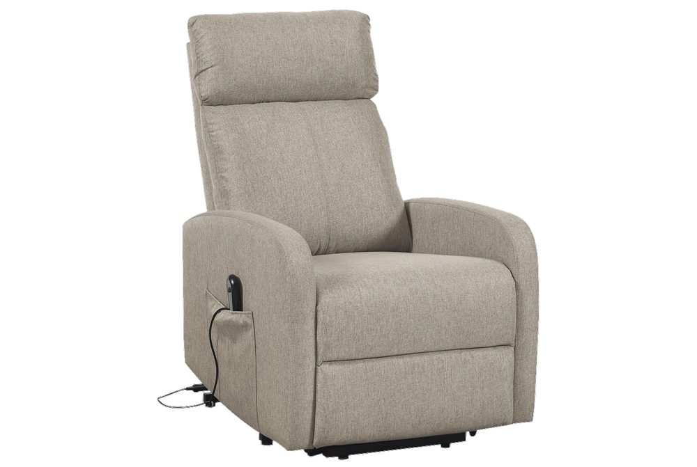 Sillón beige: en posición sentada.