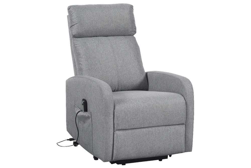 Sillón gris: en posición sentada.