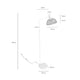Schéma coté de lampadaire Gerena : 27 cm de largeur, 27 cm de profondeur et 155 cm de hauteur.