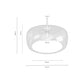 Schéma coté de suspension Albox : 34 cm de largeur, 34 cm de profondeur et 18 cm de hauteur.