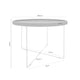 Dibujo acotado de mesa auxiliar Dave: 60 cm de ancho, 60 cm de fondo y 50 cm de alto.