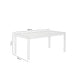 Dibujo acotado de mesa de exterior fija Cinthia: 180 cm de ancho, 86 cm de fondo y 72 cm de alto.