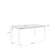Schéma coté de table fixe Arya : 140 cm de largeur, 90 cm de profondeur et 75 cm de hauteur.