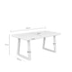 Schéma coté de table fixe Carole : 140 cm de largeur, 90 cm de profondeur et 77 cm de hauteur.