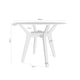 Schéma coté de table fixe Sabrine : 100 cm de largeur, 100 cm de profondeur et 76 cm de hauteur.