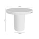 Schéma coté de table Thelma : 90 cm de largeur, 90 cm de profondeur et 77 cm de hauteur.