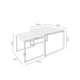 Schéma coté de ensemble de tables d’appoint Piero : 50 cm de largeur, 50 cm de profondeur et 46 cm de hauteur.