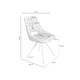 Schéma coté de chaise Callie : 51 cm de largeur, 60 cm de profondeur et 85 cm de hauteur.