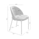 Schéma coté de chaise Casandra : 50 cm de largeur, 55 cm de profondeur et 78 cm de hauteur.