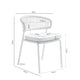 Schéma coté de chaise d’extérieur Palmira : 58 cm de largeur, 60 cm de profondeur et 78 cm de hauteur.