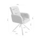 Schéma coté de chaise Linda : 63 cm de largeur, 66 cm de profondeur et 89 cm de hauteur.