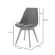 Schéma coté de chaise Milena : 50 cm de largeur, 54 cm de profondeur et 84,5 cm de hauteur.