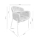 Schéma coté de chaise Sally : 61 cm de largeur, 60 cm de profondeur et 79 cm de hauteur.