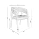 Schéma coté de chaise Yvanna : 59 cm de largeur, 57 cm de profondeur et 77 cm de hauteur.
