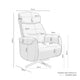 Schéma coté de fauteuil relax motorisé Tamiko : 74 cm de largeur, 88 cm de profondeur et 109 cm de hauteur.