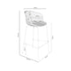Schéma coté de tabouret Axel : 58 cm de largeur, 48,5 cm de profondeur et 92,5 cm de hauteur.