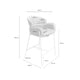 Schéma coté de tabouret bas Ander : 54 cm de largeur, 46 cm de profondeur et 89 cm de hauteur.