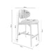 Schéma coté de tabouret bas Renzo : 50 cm de largeur, 53 cm de profondeur et 95 cm de hauteur.
