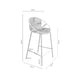 Schéma coté de tabouret bas Tristan : 51 cm de largeur, 46 cm de profondeur et 90 cm de hauteur.