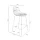Schéma coté de tabouret Peyton : 45 cm de largeur, 47 cm de profondeur et 93,5 cm de hauteur.